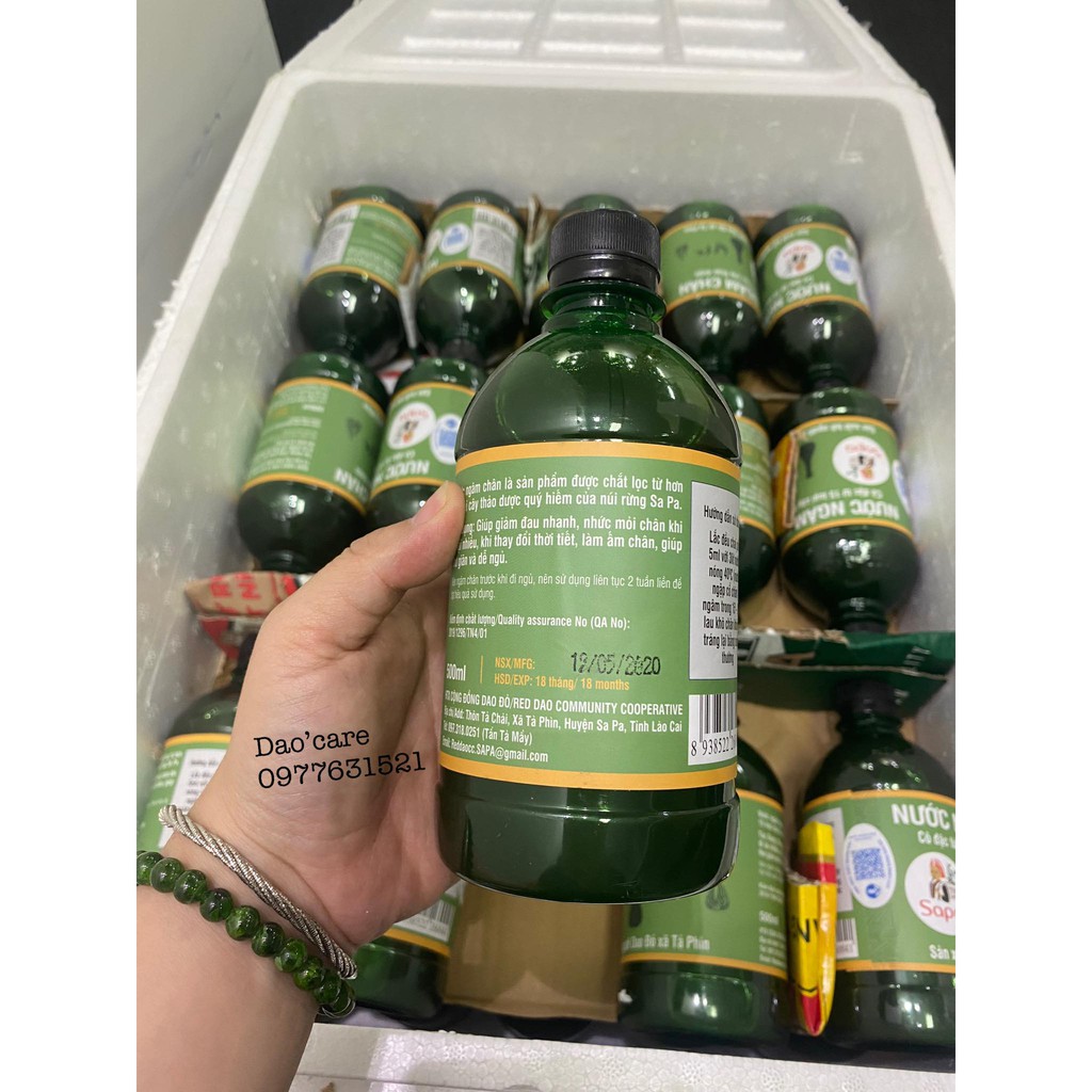 Nước Ngâm Chân Dao Đỏ Sapa - Chai 500ml - HÀNG SALE SỐC | BigBuy360 - bigbuy360.vn