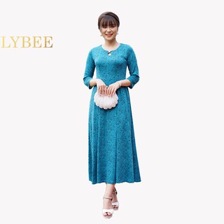 Váy trung niên LYBEE Chất Thun Lụa Hàn mã 511