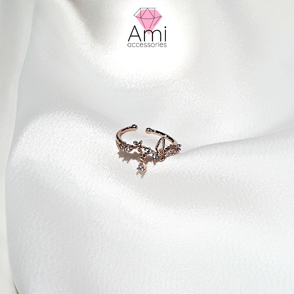 Nhẫn Hoa Đính Đá Zircon R05