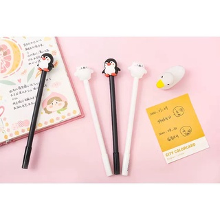 Bút bi ngòi 0.5mm hình chim cánh cụt và gấu cực dễ thương