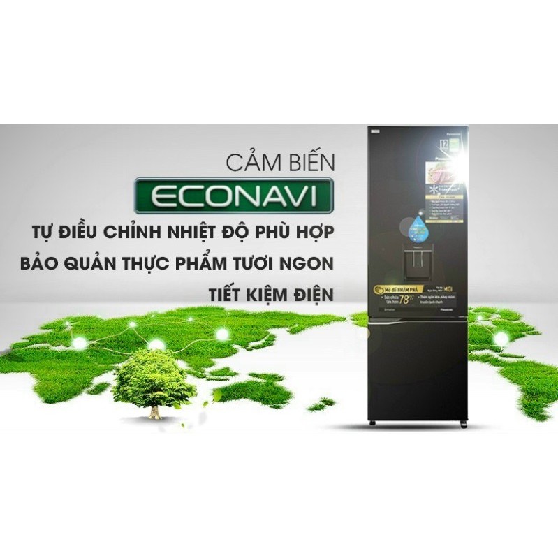 Tủ lạnh Panasonic Inverter 322 lít NR-BC360WKVN.Model2020( Hàng mẫu trưng bày New Bảo hành chính hãng 2 năm)