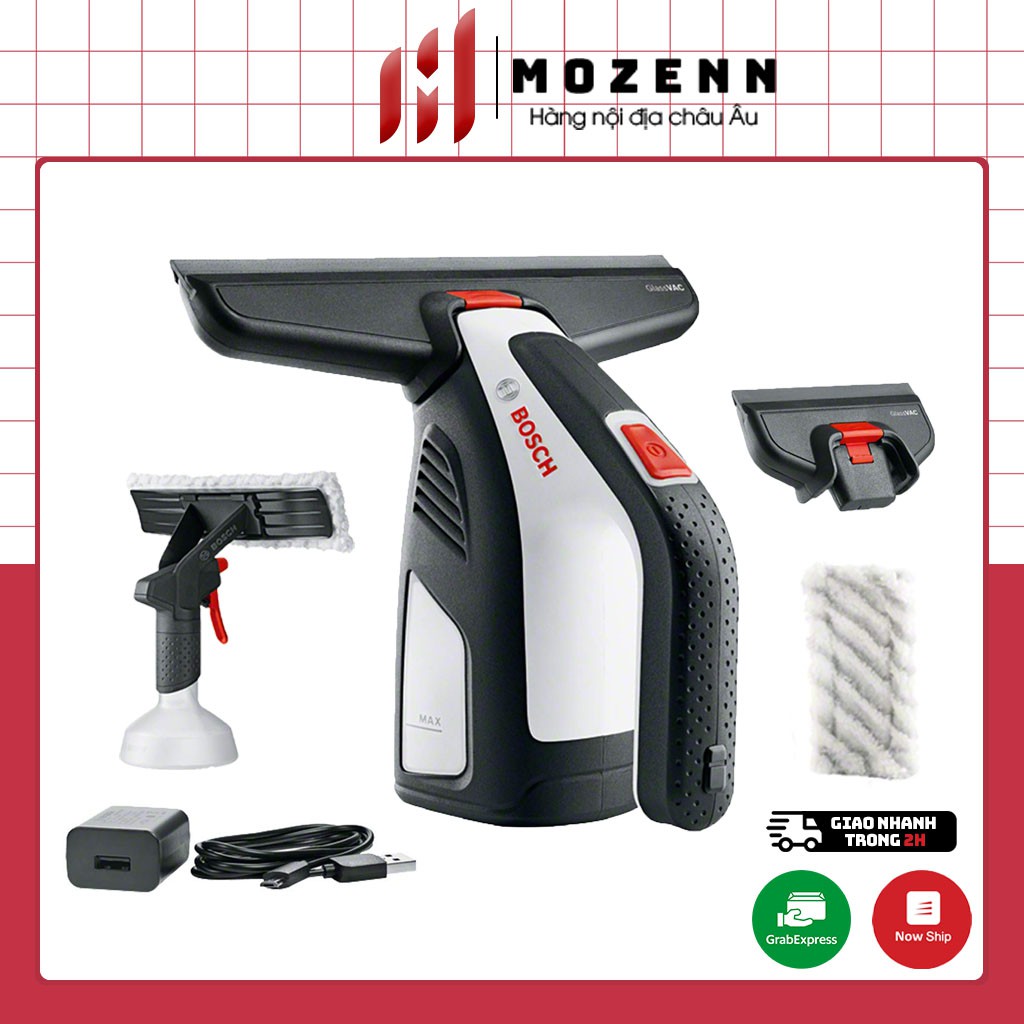 Máy lau kính Bosch cầm tay đủ dụng cụ gạt nước nhập Đức