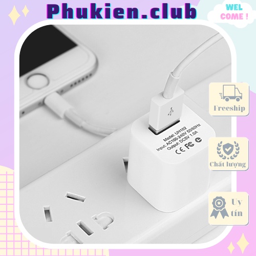 Củ sạc HOCO UH102 Chính Hãng Cao Cấp - Hỗ trợ sạc nhanh - 5V/1A