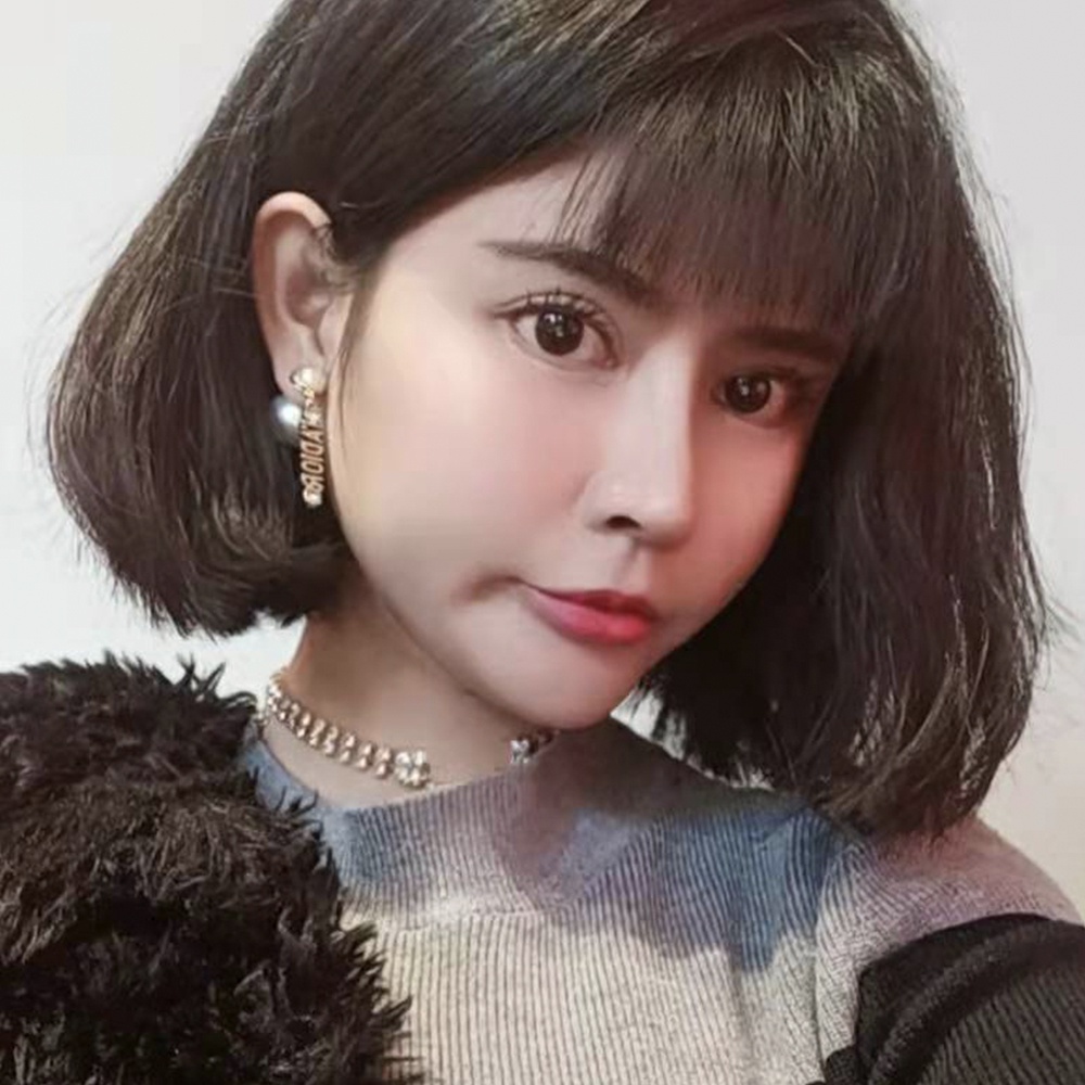 Bông tai thương hiệu D ngọc trai nhân tạo thả dài đính đá sang chảnh TB436 TOBI STORE