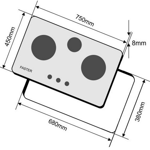 Bếp gas âm FASTER FS 374S (FS 370S)