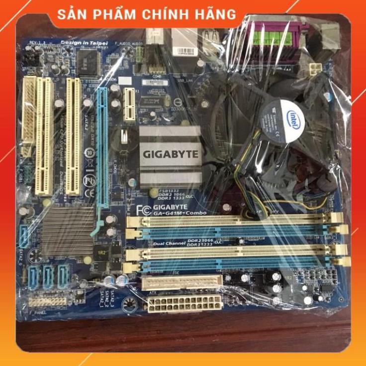 Combo main Gigabyte G41 DDRIII socket 775+2Gb+E5300+Quạt+Fe [giá rẻ]