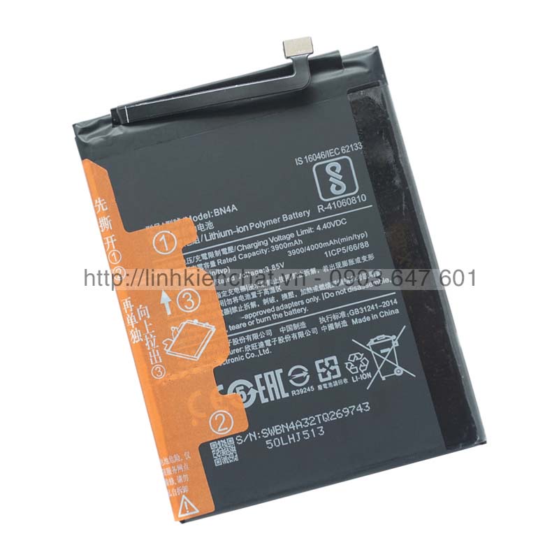 Pin Xiaomi Redmi Note 7 M1901F7G 4000mAh Zin - Hàng nhập Khẩu