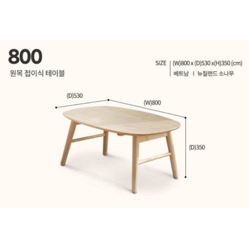 Bàn sofa xếp gọn - Bàn trà gấp gọn 80x50cm