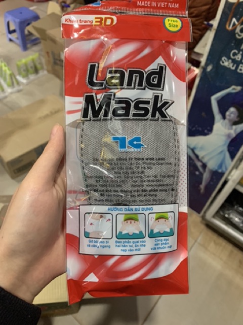 SIÊU RẺ. Túi 6 CHIẾC Khẩu trang Land mask 3D xuất Hàn. | BigBuy360 - bigbuy360.vn