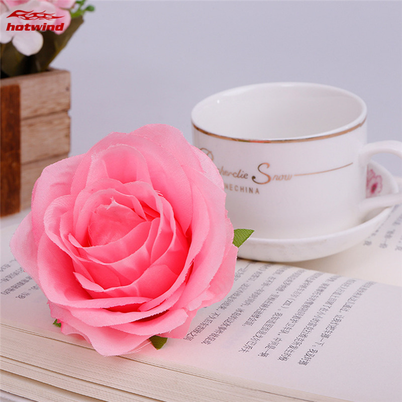 HW Cành Hoa Hồng Giả 9cm Trang Trí Tiệc Cưới