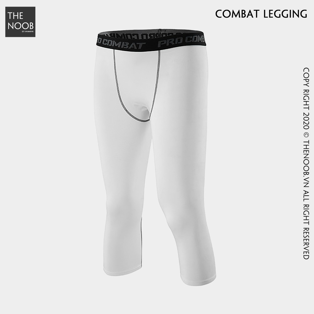 Quần Legging 3/4 Nam - Màu Trắng - 2020QD20