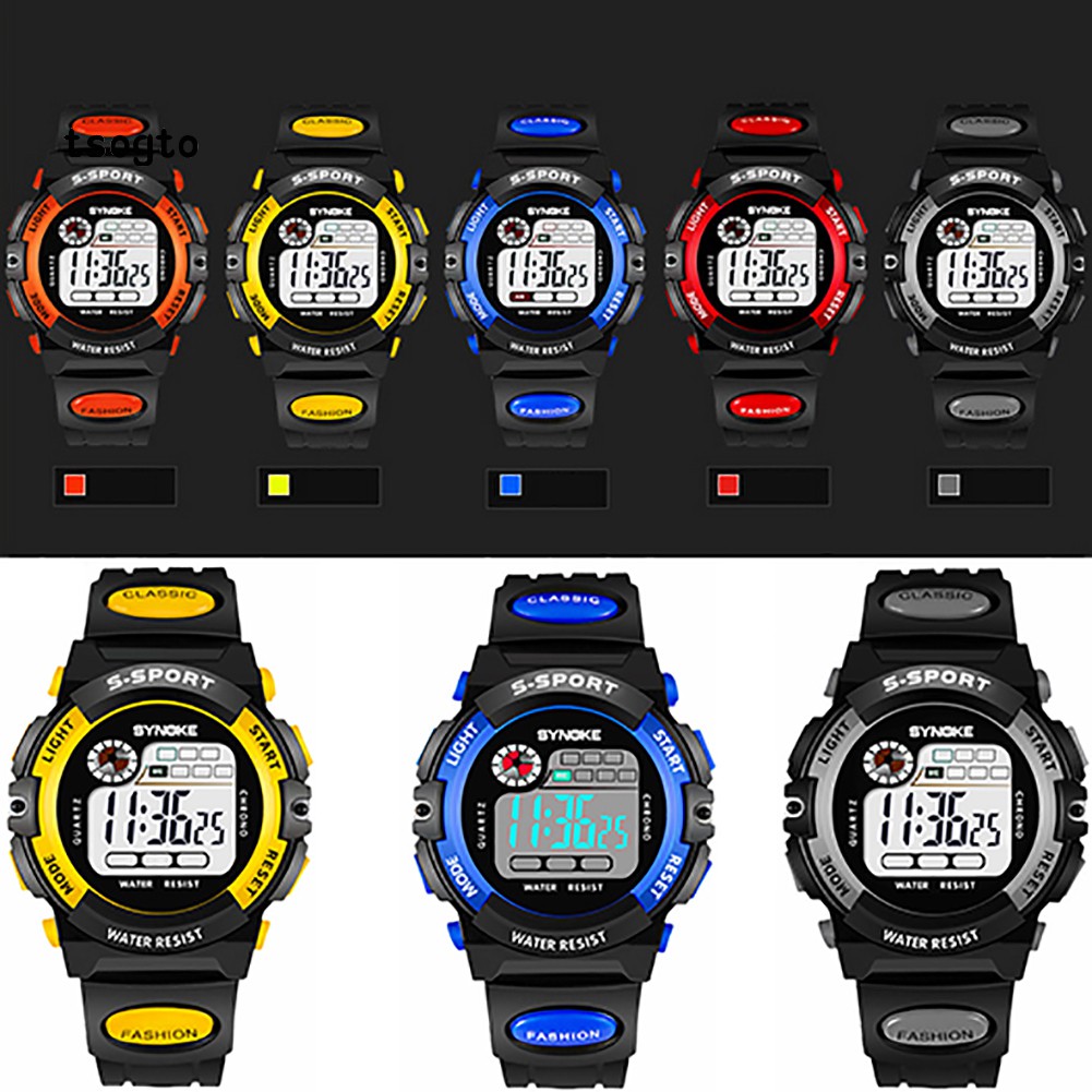 Đồng hồ điện tử thiết kế chống nước phong cách thể thao dùng cho bé trai và bé gái | BigBuy360 - bigbuy360.vn