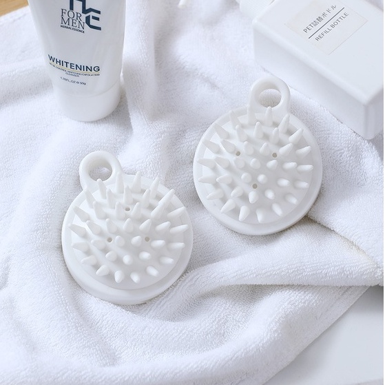 Lược Gội Đầu Silicon Mát Xa Da Đầu, Giảm Rụng Kích Thích Mọc Tóc Màu Trắng