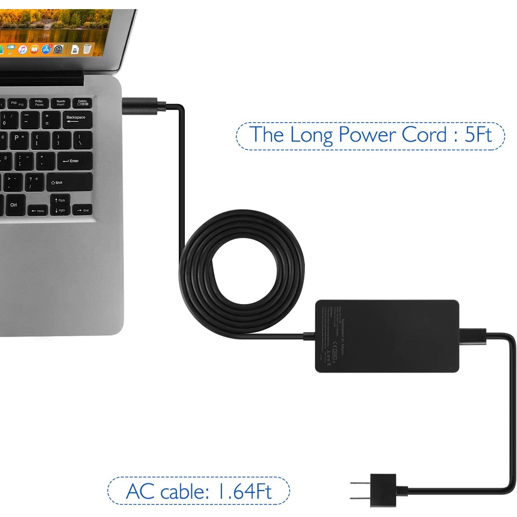 ZIN QUA SỬ DỤNG Bộ Sạc Pin 15V 6A 90W Ac Cho Microsoft Surface Pro 3 4 Surface Book 1661 1749 ADAPTER DOCKING STATION