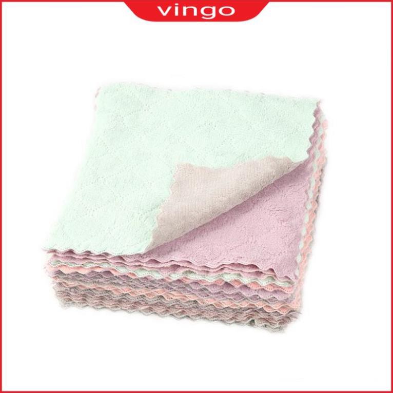 Khăn lau bếp size 25 x 25cm đa năng 2 mặt siêu mềm siêu thấm