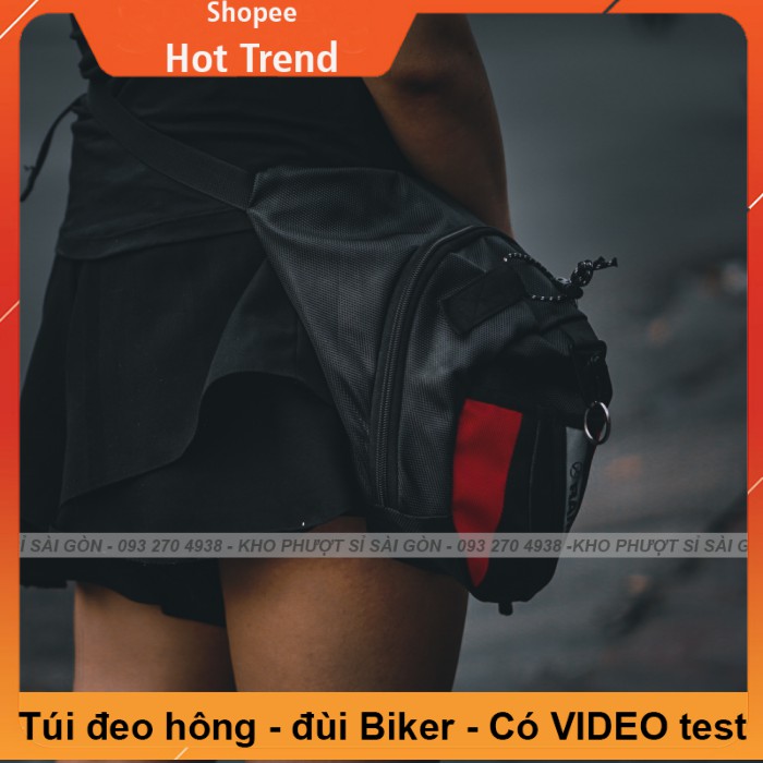 Phiên bản túi đeo chéo đùi dành cho Moto RAMBO form Dainese mới nhất - Túi đeo chéo đùi nâng cấp móc khóa