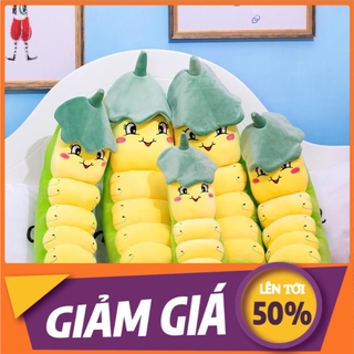 Gấu Bông Sâu Đậu - Thú Nhồi Bông Sâu Đậu Cao Cấp 100% là bông gòn 3D - Siêu mềm mịn