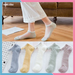 Tất Nữ Ren Lụa Mỏng Thoáng Vớ Nữ Đi Giày Bệt