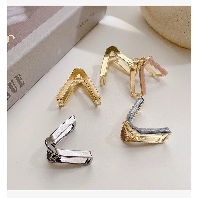 Kẹp Tóc Kim Loại Hình Chữ V đẹp Thơi Trang Han Quôc