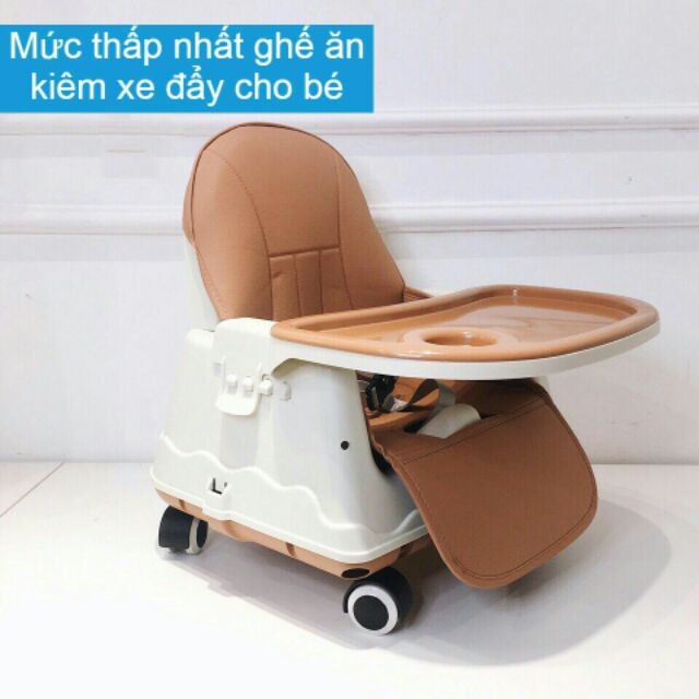 [MẪU MỚI NHẤT] GHẾ ĂN DẶM HANBEI + ĐỆM + BÁNH XE (BẢO HÀNH 1 NĂM)