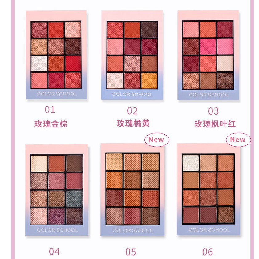 Bảng Phấn Mắt 12 ô COLOR SCHOOL Holdlive Color Focus Charm Eyeshadow