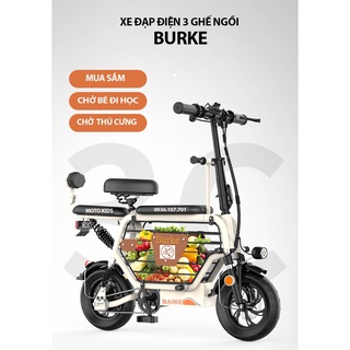 Xe đạp điện BURKE 2022 - Pin 20a - Tặng Kèm Giỏ Xe