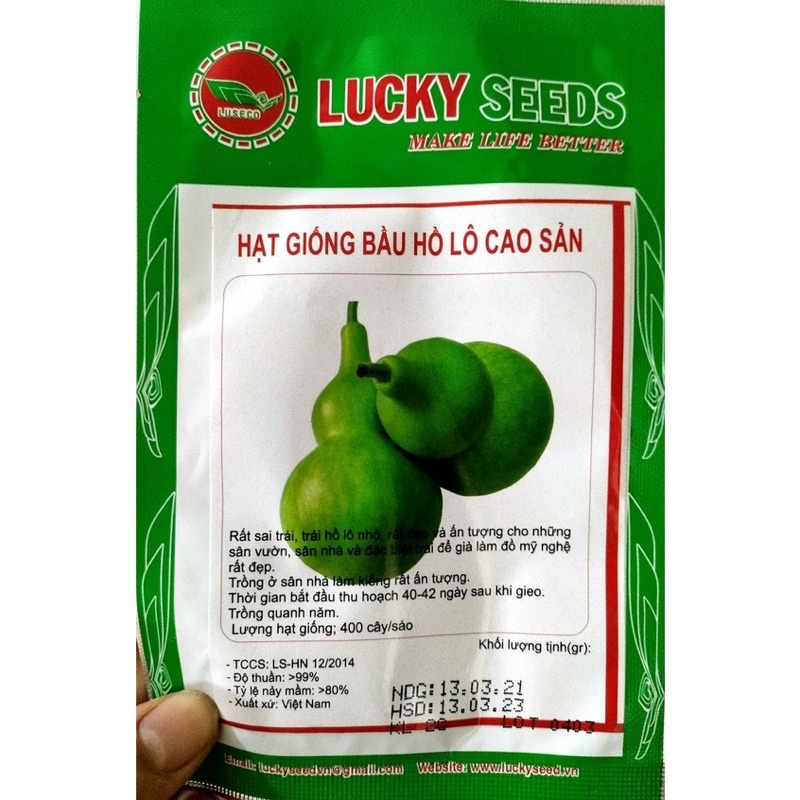 Hạt giống bầu hồ lô cao sản F1