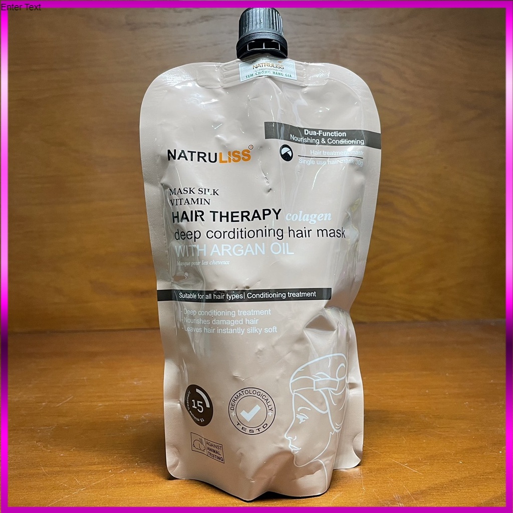 Hấp men sống siêu mềm mượt Collagen Mask Silk Vitamin Hair Therapy Natruliss 500ml