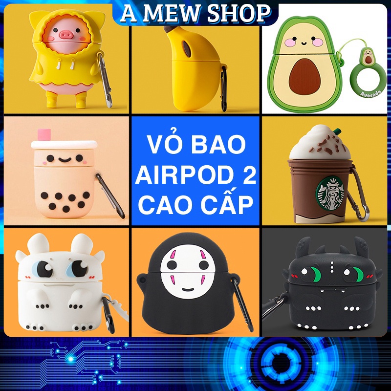 [CAO CẤP]Vỏ Ốp Case AIRPOD  Bảo Vệ Bao Đựng Tai Nghe Không Dây Bluetooth Tặng Kèm Móc -Hàng Chất Lượng 1/2/i12/i9/i7/tws