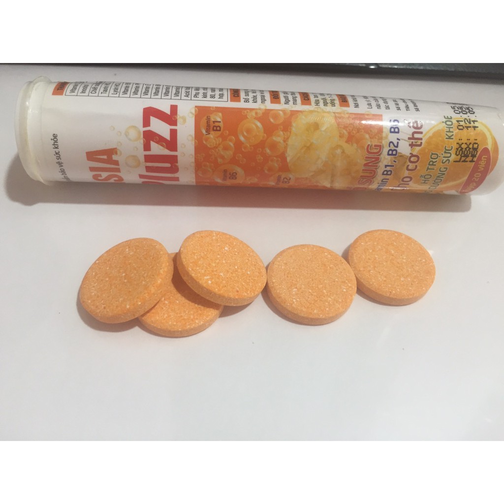 VIÊN SỦI ASIA PLUZZ Vị Cam  Tuýp 20 viên.