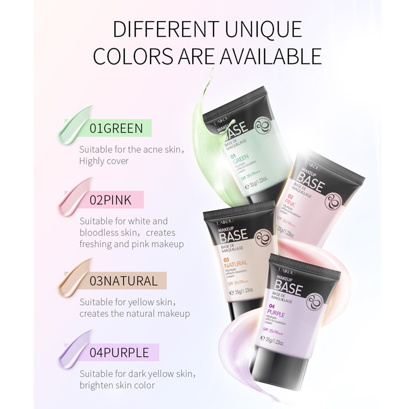 Kem cô lập bốn màu LAIKOU 35g Multi-effects Isolation cream Base Makeup Moisturizing Nude Primer  SPF35/PA++ | BigBuy360 - bigbuy360.vn