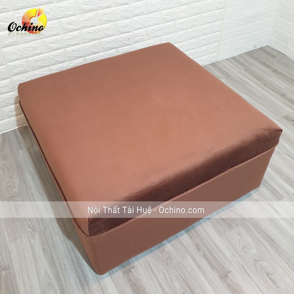 Đôn Vuông, Ghế Đôn Sofa Hình Vuông Sang Trọng Size 80 cm (Chọn màu)