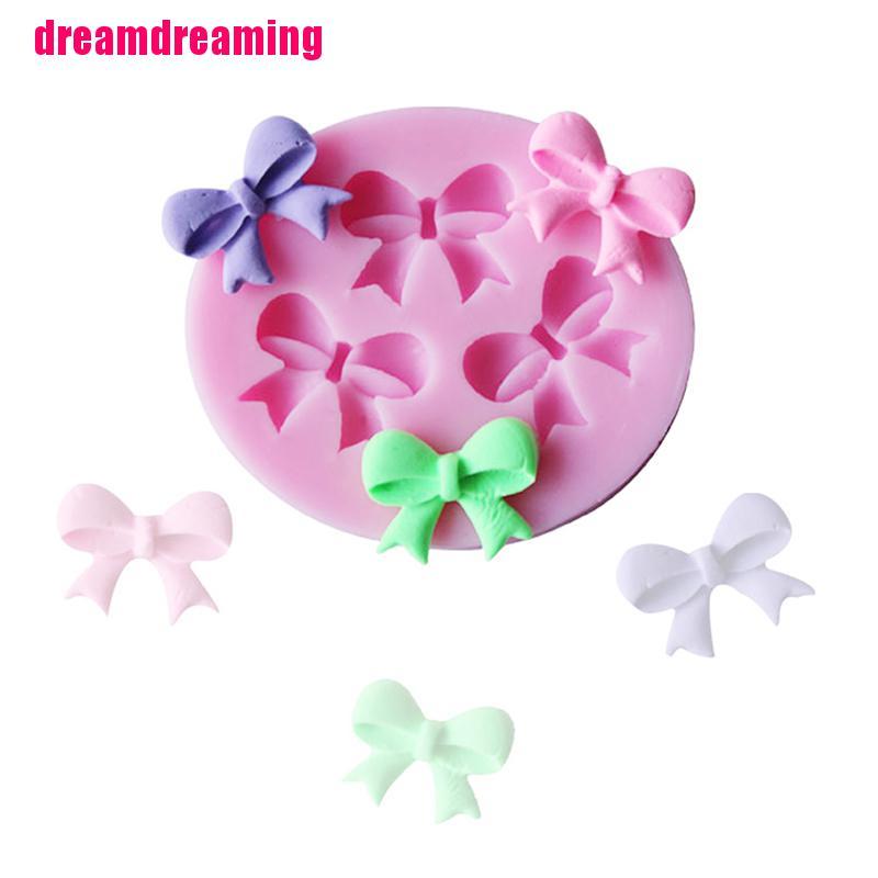 Khuôn Làm Bánh Chất Liệu Silicone Hình Nơ 3D Sáng Tạo