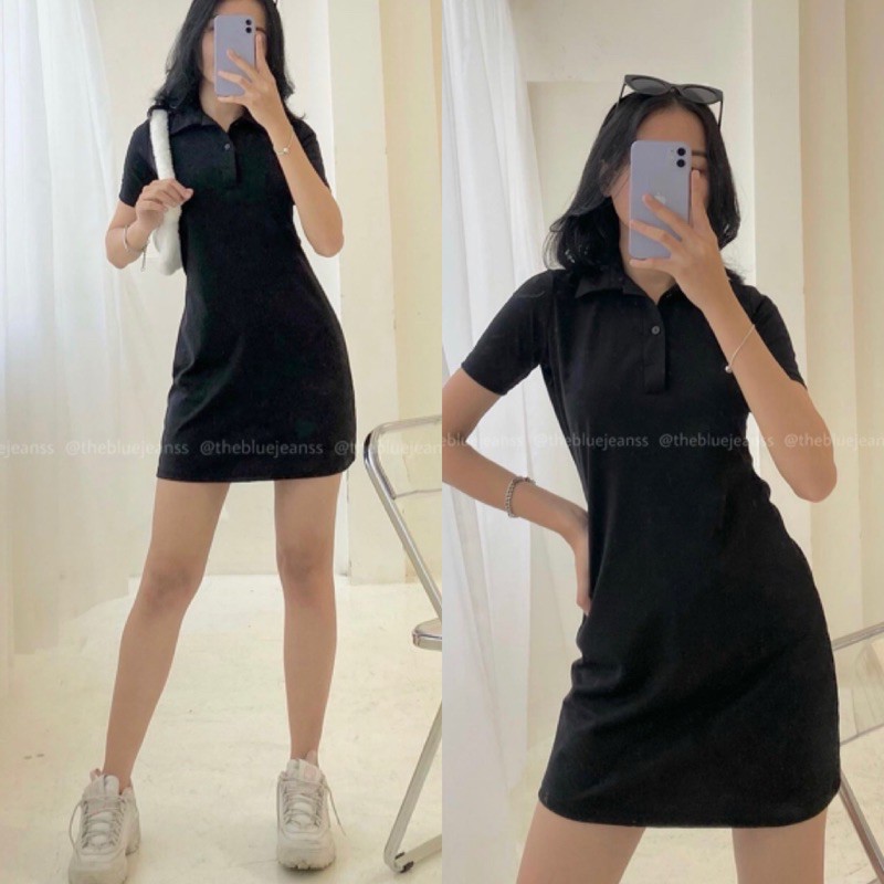 [Mã SR14MAY5 giảm 20K đơn 50K] Đầm Thun Trơn Polo Đơn Giản