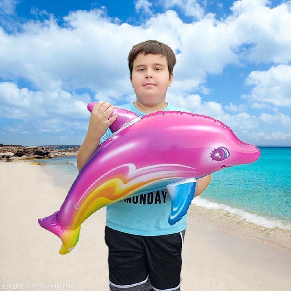 Phao Bơi Hình Cá Heo Màu Cầu Vồng 33inch Dành Cho Bé