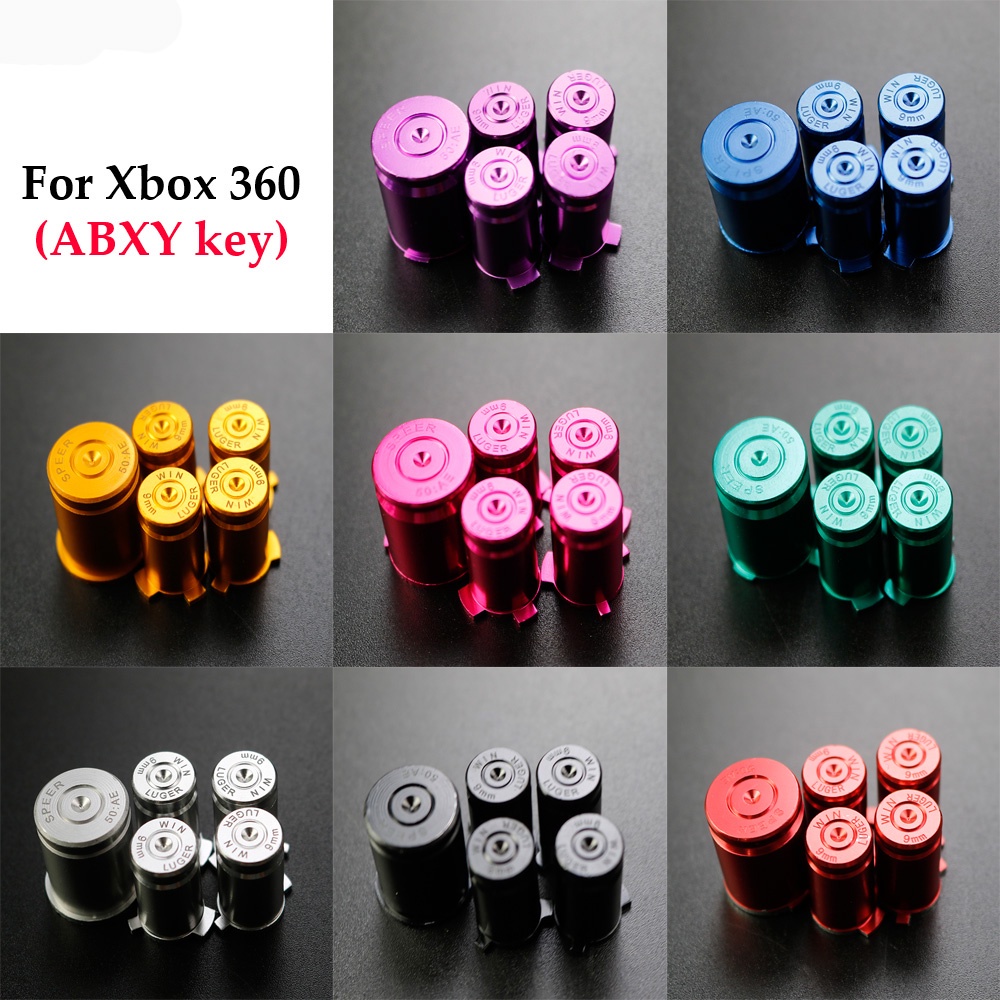 1 Bộ Nút Bấm Thay Thế Bằng Hợp Kim Nhôm 9mm Cho Tay Cầm Xbox 360