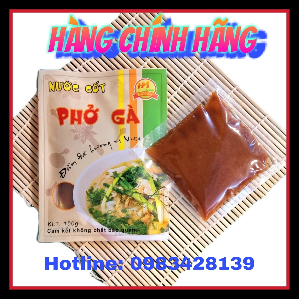 Combo 5 gói Nước Cốt Phở Bò, Phở Gà, Bún Bò Huế, lẩu Nấm, Lẩu Thái Chính Hãng Chuẩn Hương Vị Hà Thành