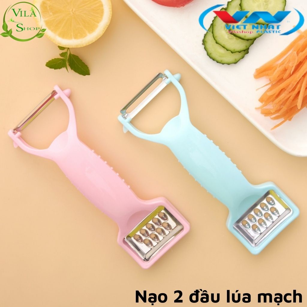 Nạo 2 Đầu Lúa Mạch/ Nạo Gọt Rau Củ Quả, Dụng Cụ Bào Sợi Thiết Kế Chắc Chắn, Dễ Sử Dụng