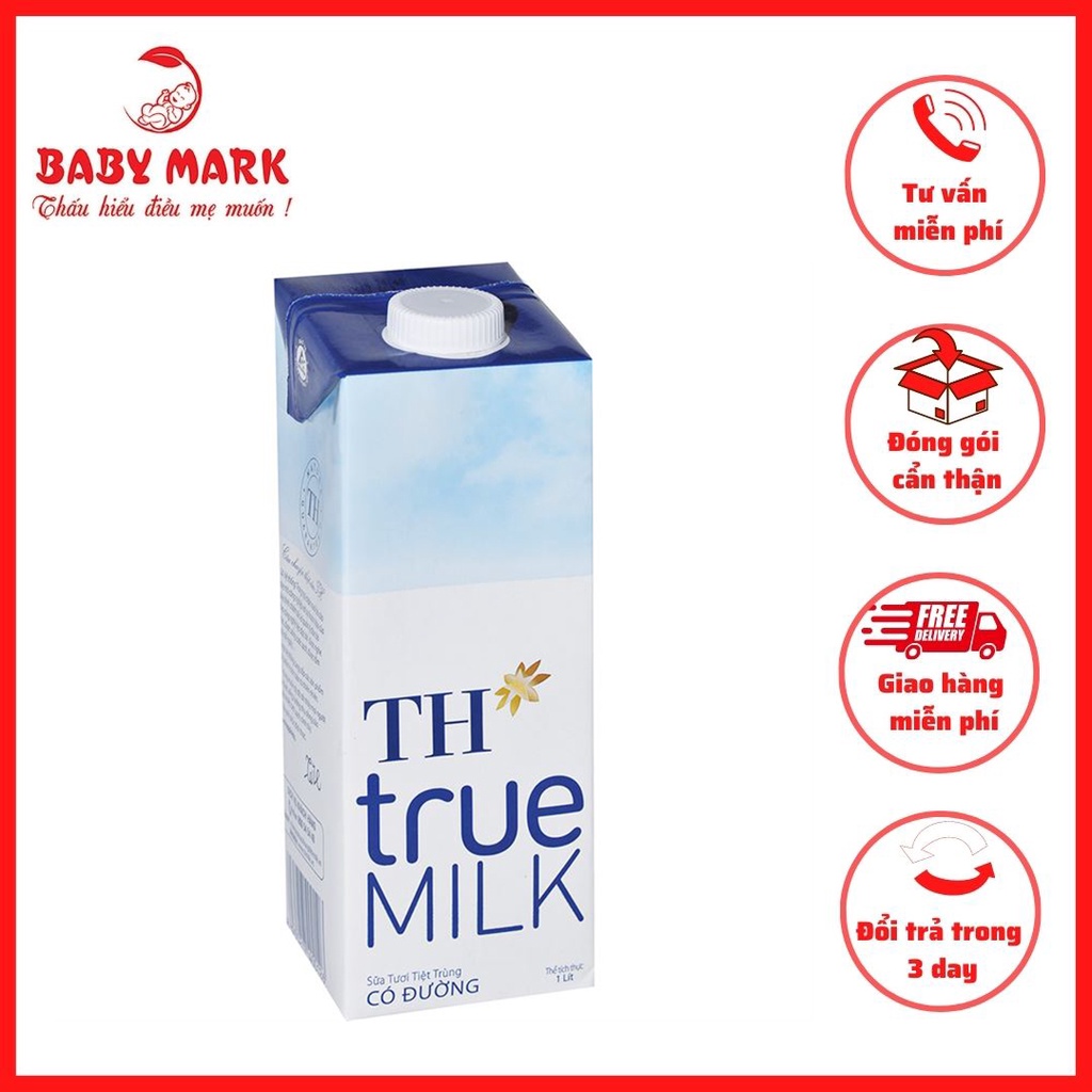 SỮA TƯƠI TH 1 LÍT CÓ ĐƯỜNG - ÍT ĐƯỜNG - KHÔNG ĐƯỜNG