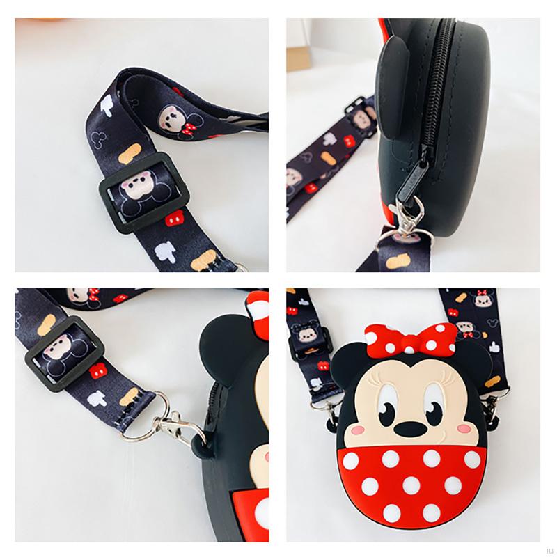 Túi Đeo Chéo Da Pu Hình Chuột Mickey Đáng Yêu Cho Bé