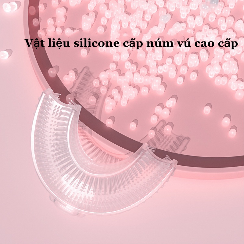 Bàn Chải Đánh Răng Silicone Hình Chữ U Dành Cho Bé Từ 2 Đến 12 Tuổi