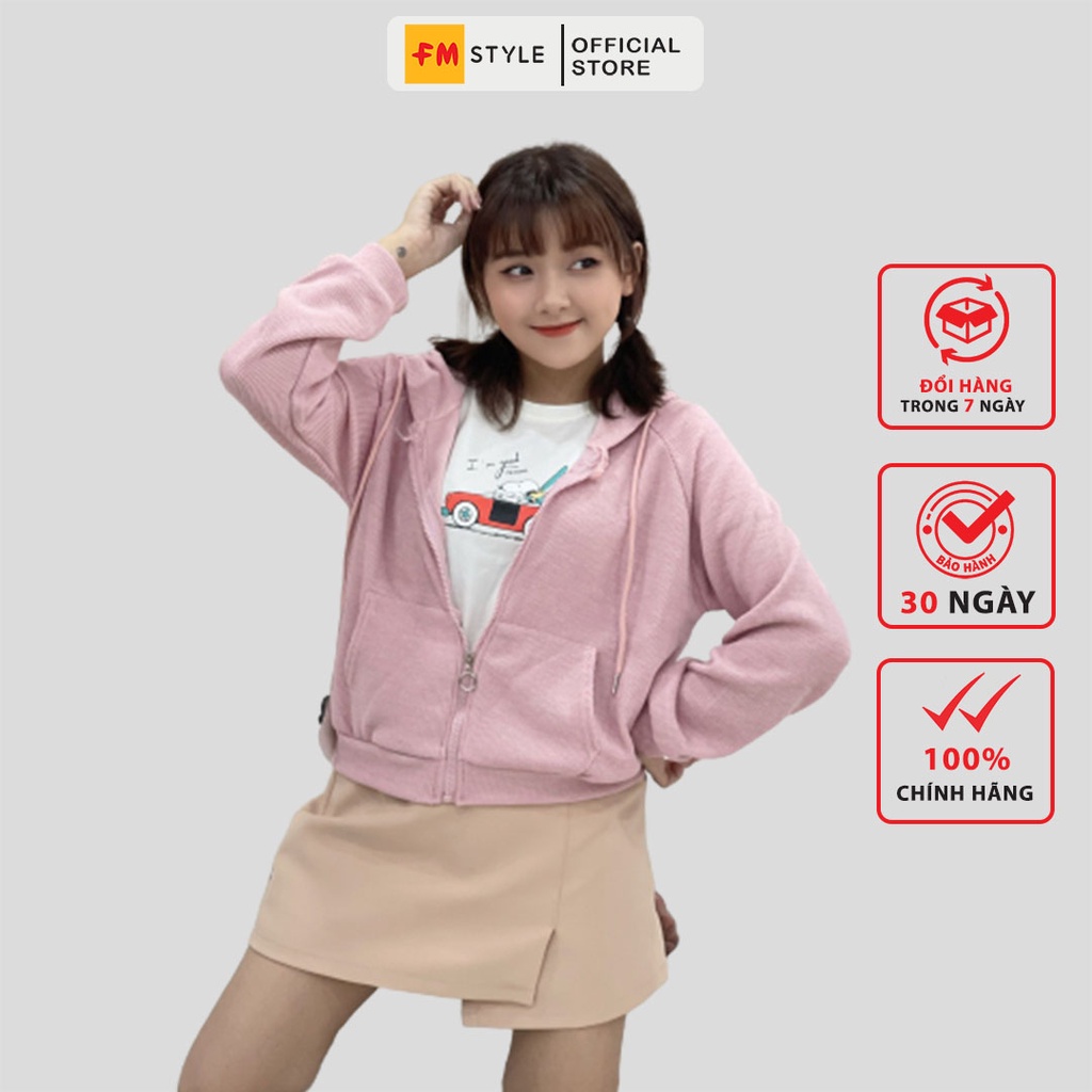 Áo khoác nữ FM Style chống nắng, form rộng oversize chất thun phong cách ulzzang Hàn Quốc dễ thương 210703216