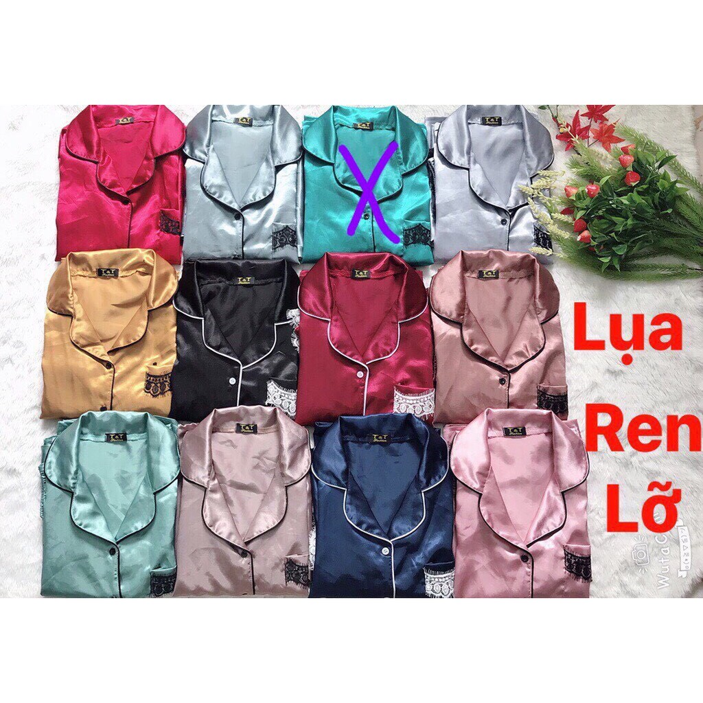 ĐỒ NGỦ PHI LỤA CAO CẤP PHỐI REN - PIJAMA NỮ - TAY LỬNG QUẦN DÀI - QUEEN PIJAMA SHOP | BigBuy360 - bigbuy360.vn