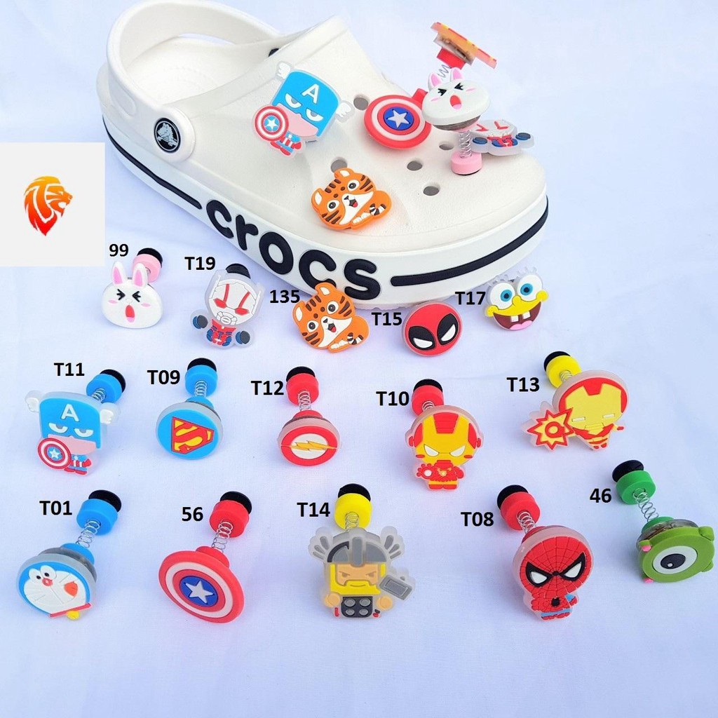 Jibbitz lò xo , 3D gắn dép Crocs - Sticker có đèn LED , loxo đèn đủ loại