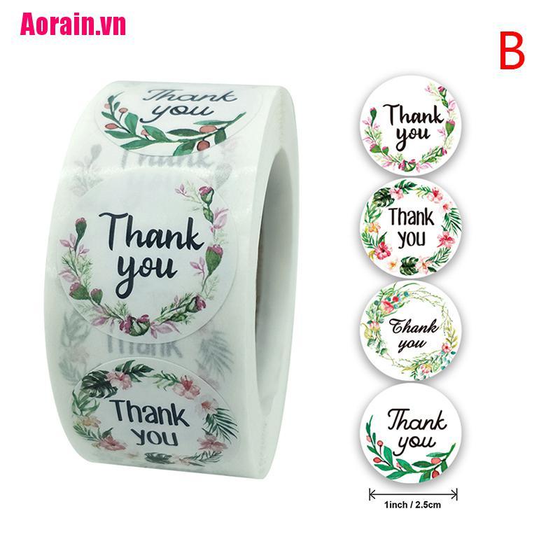 Cuộn 500 Miếng Dán In Chữ Thank You Độc Đáo