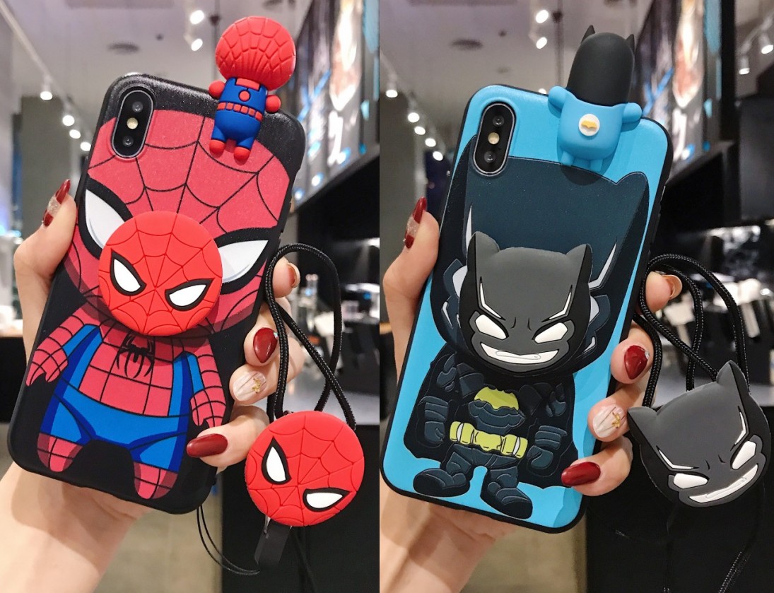 Ốp điện thoại họa tiết Spiderman Batman 3D cho 	 Samsung A10 A10s A20 A30 A30s A50 A50s A70 A51 A71 S7 Edge S8 Plus S9 Plus S10 Plus S10e S20 Ultra S20 Plus Note 9 Note 10 Note 10+ Plus