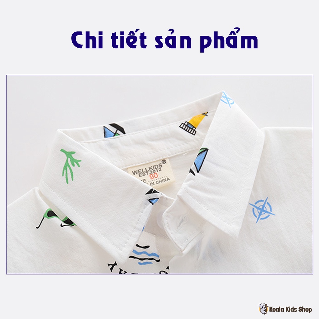 Áo sơ mi cộc tay bé trai Áo POLO chất cotton cho trẻ em từ 1-7 tuổi