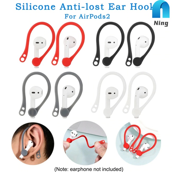 Móc Tai Bằng Silicon Có Dây Đeo Chống Thất Lạc Cho Airpods