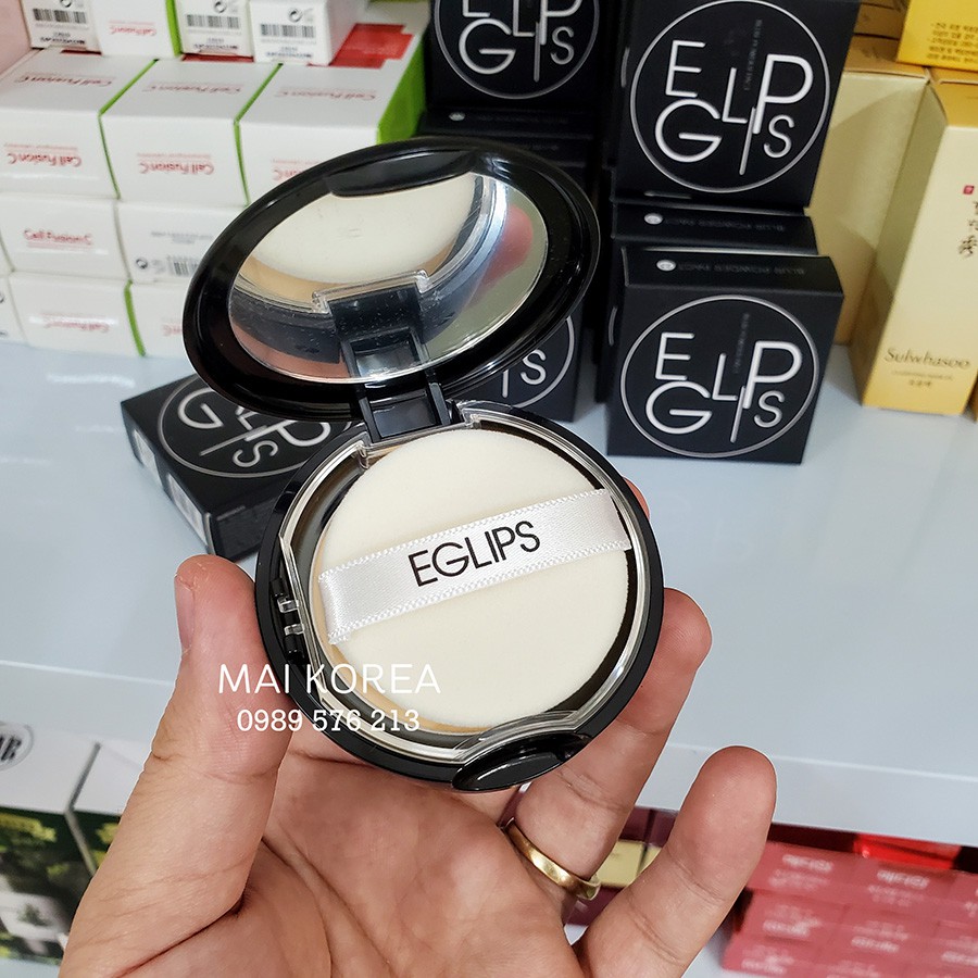 Phấn Phủ Eglips Blur Powder Pact siêu mịn, che phủ lỗ chân lông và khuyết điểm