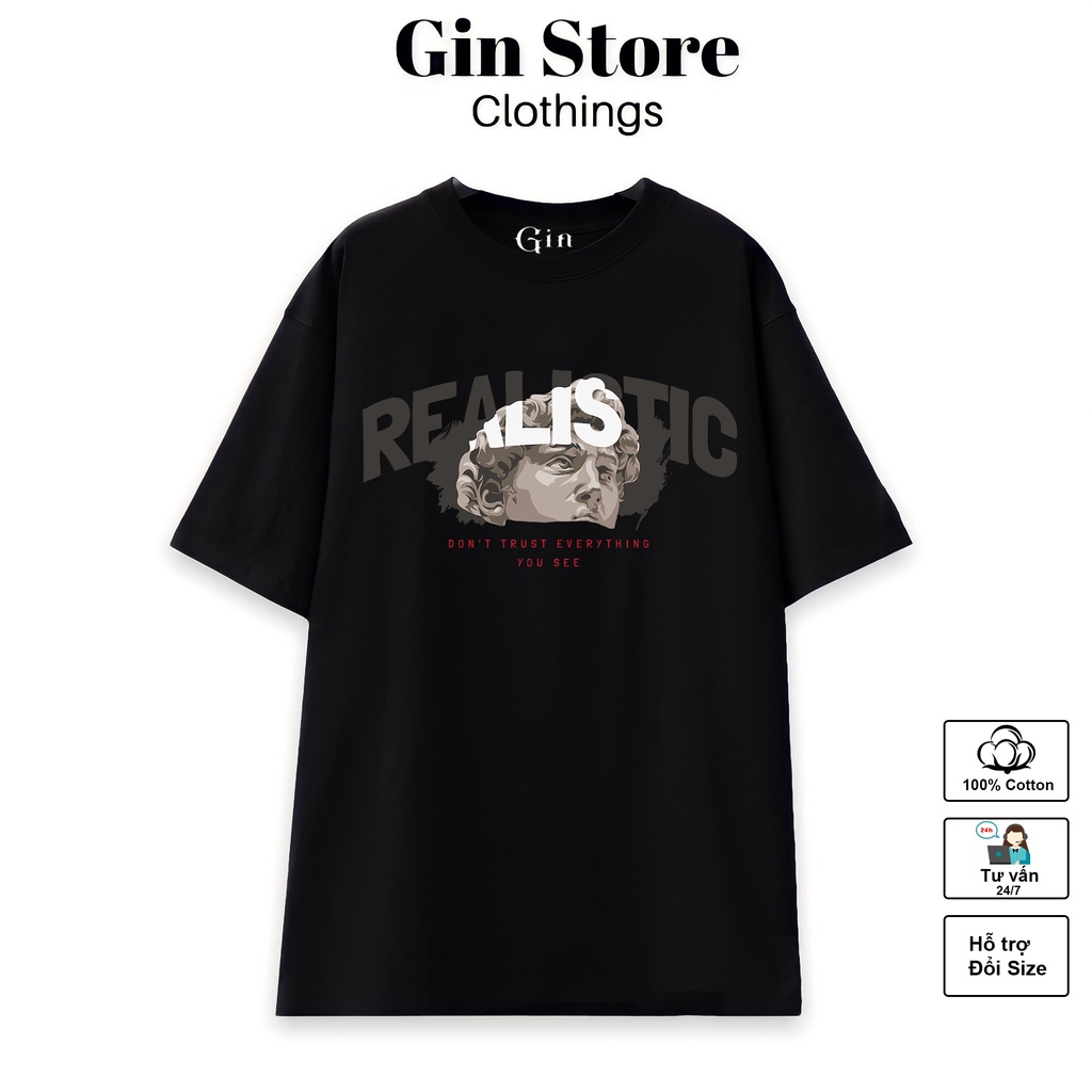 Áo thun Realistic - Thun Cotton Cao Cấp unisex basic